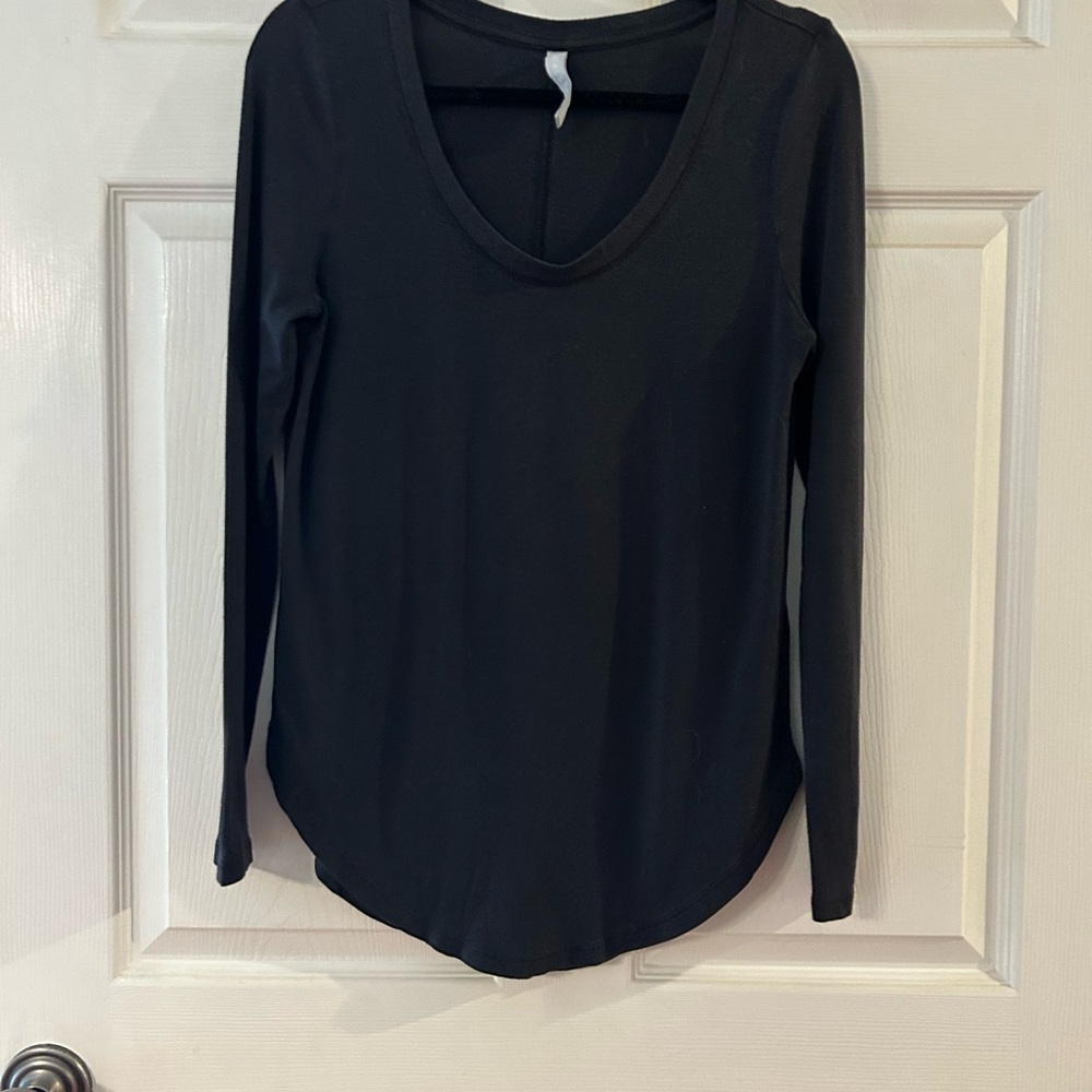 Athleta Black Long Sleeve Women's Tee